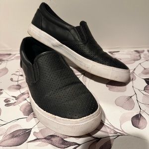 Leather slip on sneakers